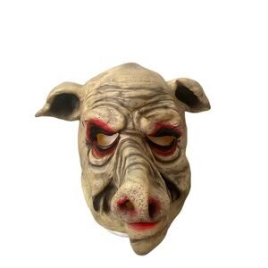 Killer Pig Mens Size OS Beige Red Halloween Mask